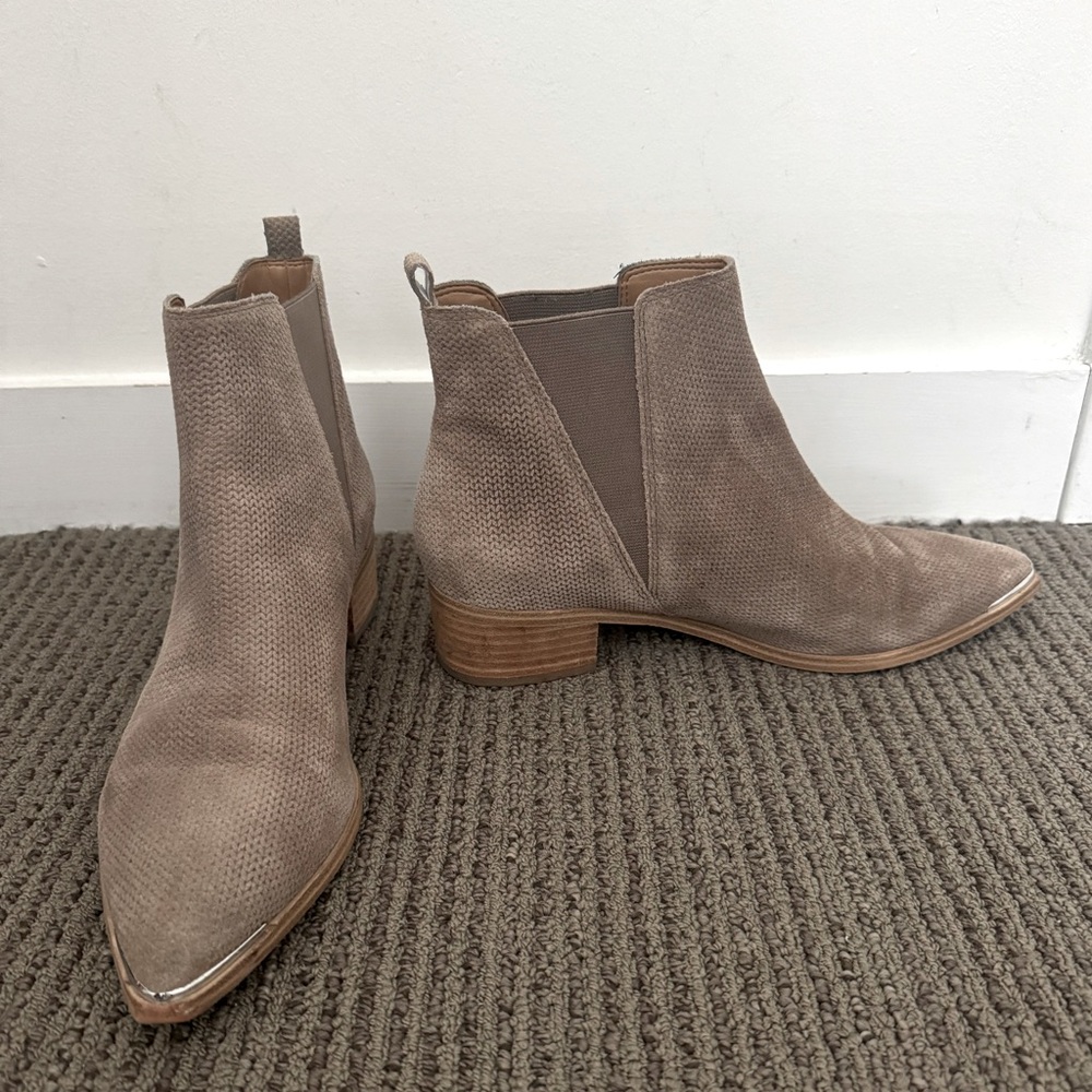 Grey Marc Fisher ankle booties